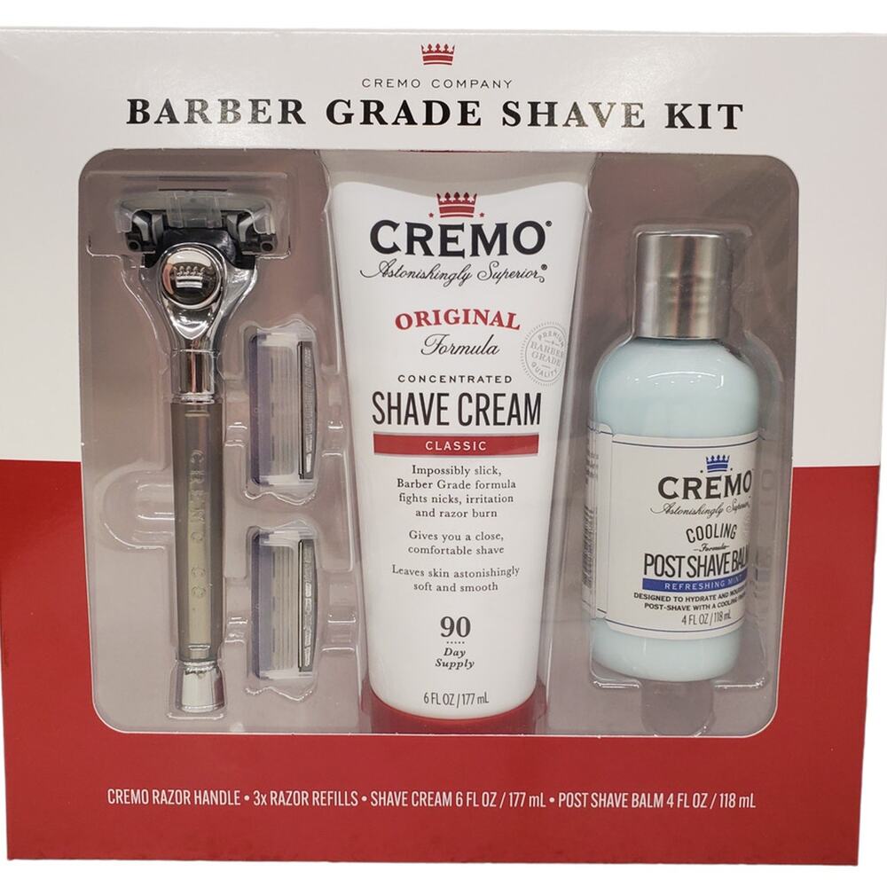 Cremo Luxury Shaving Kit Barber Grade Shave Kit Mens Christmas Gifts Ideas